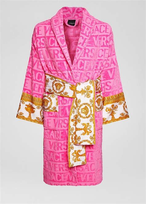 versace kimono pink|red Versace robe.